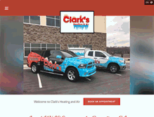 Tablet Screenshot of clarksheatingandair.com